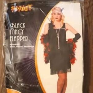 Fancy Flapper Black Costume (Dress Only) Size Small Never Worn.1920 's HALLOWEEN